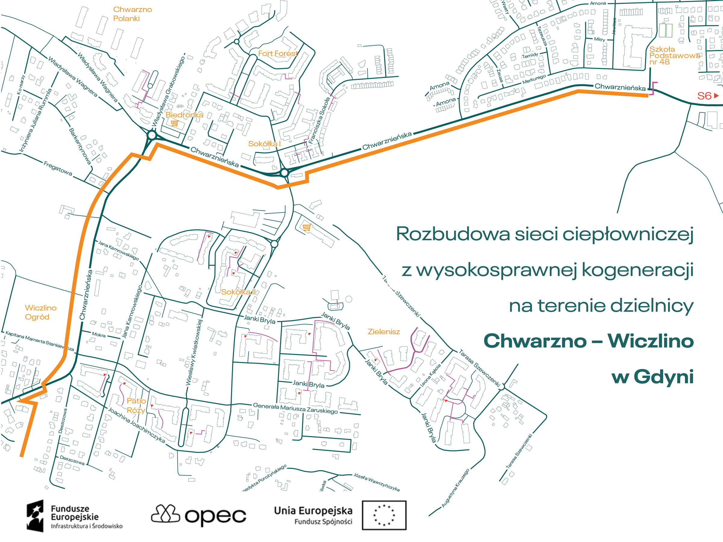 Rozbudowa sieci ciepłowniczej na terenie dzielnicy Chwarzno-Wiczlino